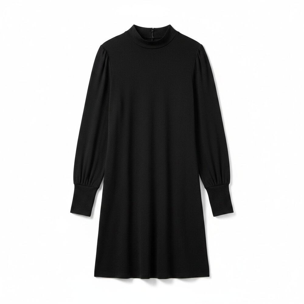 Abound Nordstrom Womens Mock Neck Long Sleeve Tunic Top Black S Fall Minimalist